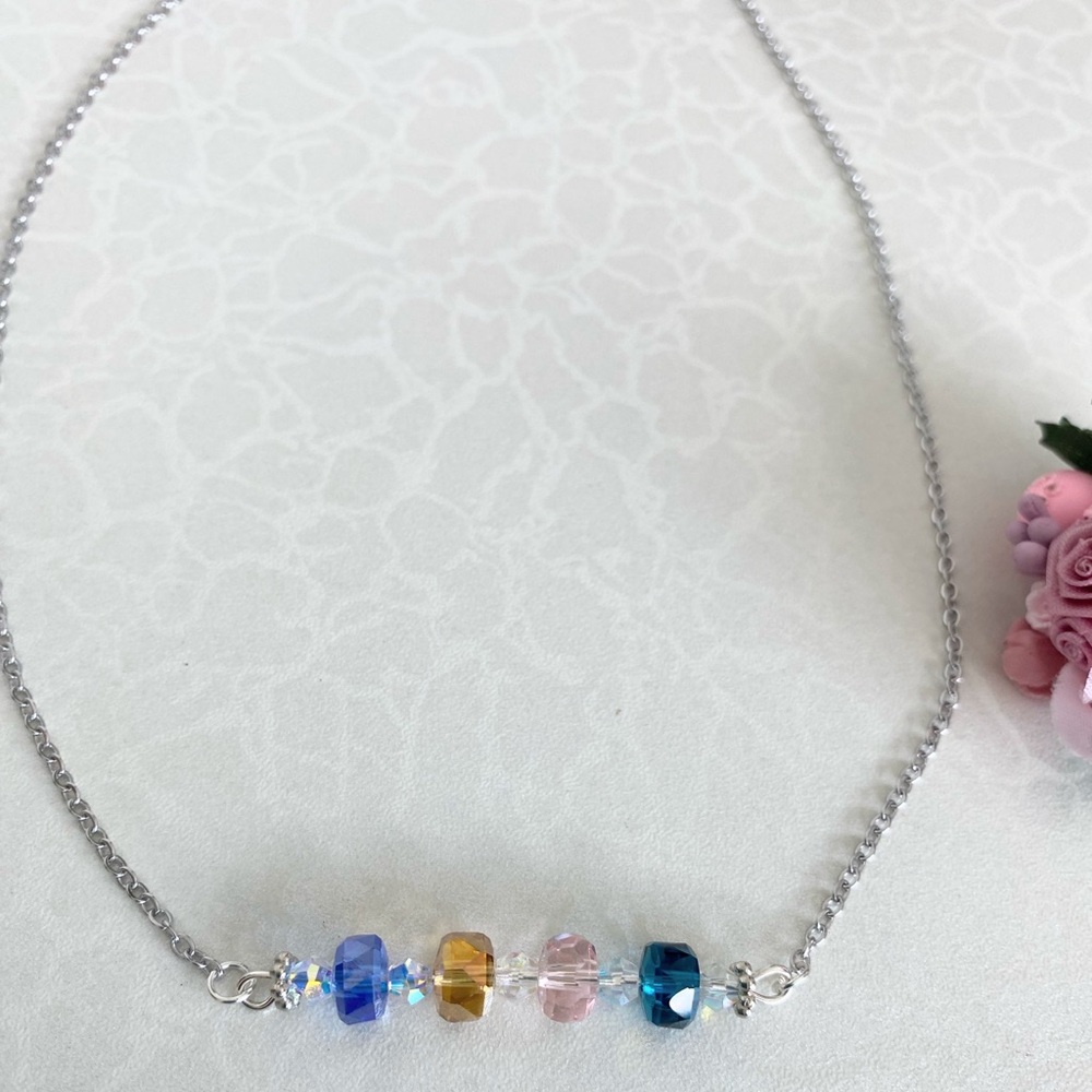 Multi-Color Crystal Bead Necklace - Women Jewelry
